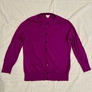 J. Crew Women's Magenta The Clare Cardigan Size Medium